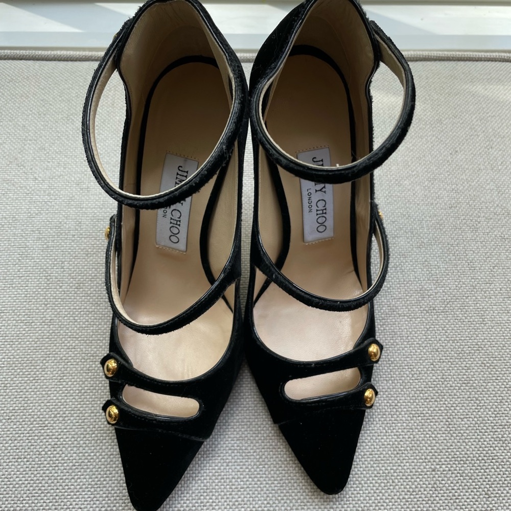 Jimmy Choos velvet heels